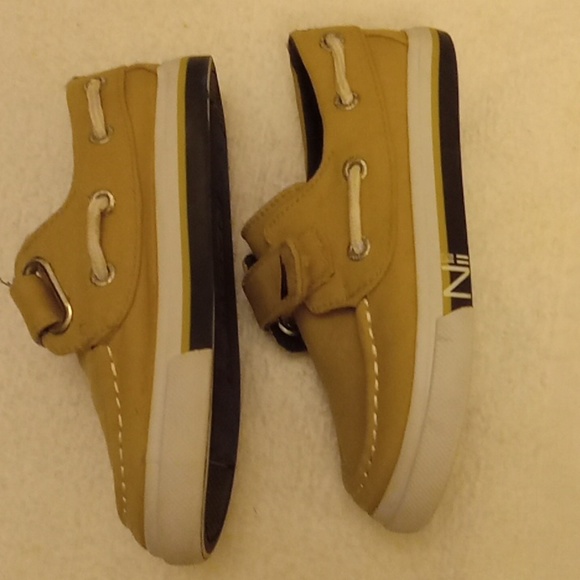 Nautica kids size 9 tan canvas top adjustable strap - Picture 4 of 8